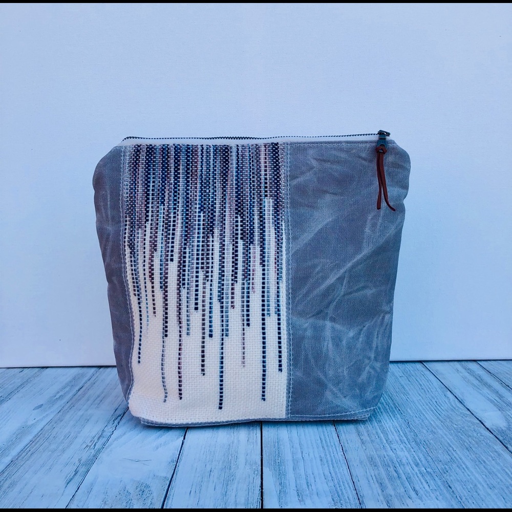 Handwoven and waxed canvas bags